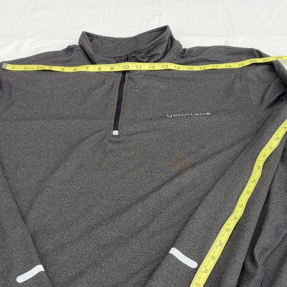 Younique 1/4 Zip Pullover Jacket Thermal Layer Men's 2XL Gray - Picture 10 of 13